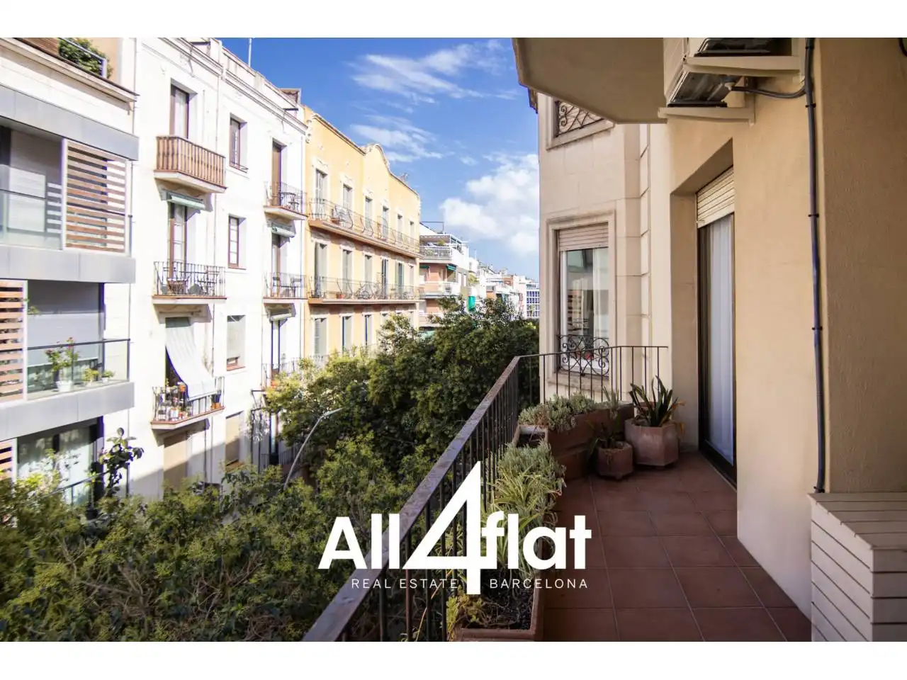 Exterior view of Flat for rent in Barcelona  with Air Conditioner, Parquet flooring and Furnished