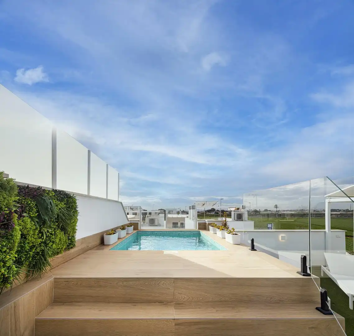 Piscina de Casa o chalet en venta en Pilar de la Horadada con Jardín privado, Terraza y Piscina comunitaria