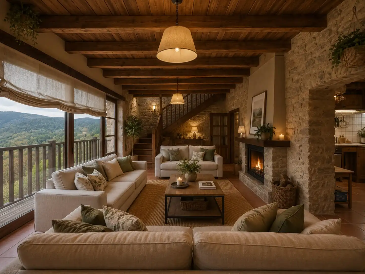 Living room of Country homes for sale in Ripoll  with Private garden, Parquet flooring and Terrace