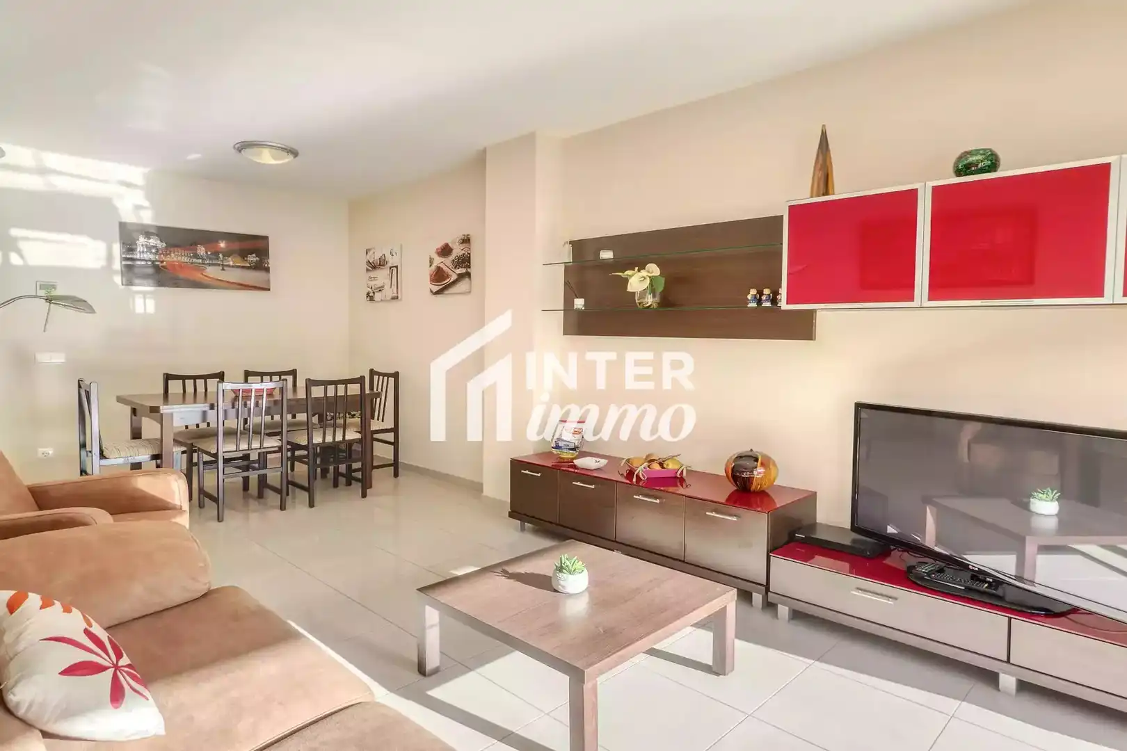 Wohnzimmer von Wohnung zum Verkauf in Roses mit Klimaanlage, Heizung und Terrasse
