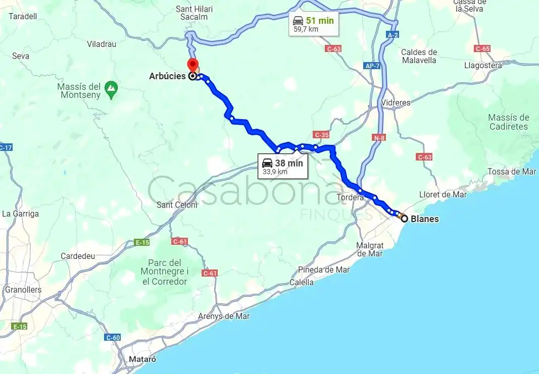 Vista exterior de Finca rústica en venta en Arbúcies con Jardín privado, Terraza y Amueblado