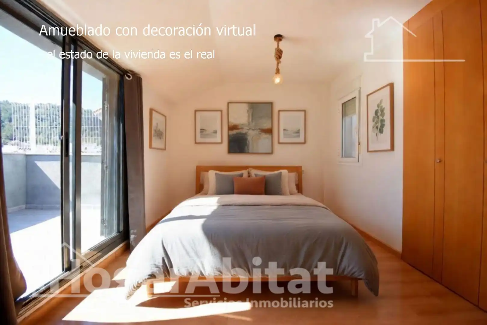 Bedroom of Attic for sale in Pedreguer  with Air Conditioner, Parquet flooring and Terrace