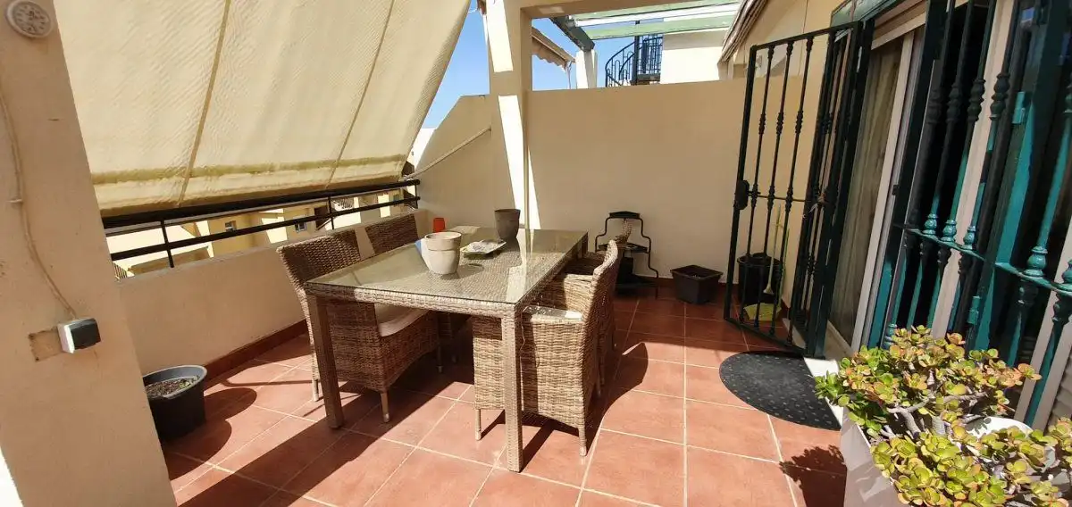 Terrasse von Dachboden zur Miete in Mijas mit Klimaanlage, Heizung und Terrasse