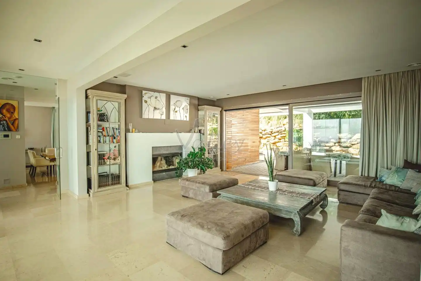 Sala de estar de Casa o chalet de alquiler en Sotogrande con Aire acondicionado, Jardín privado y Terraza