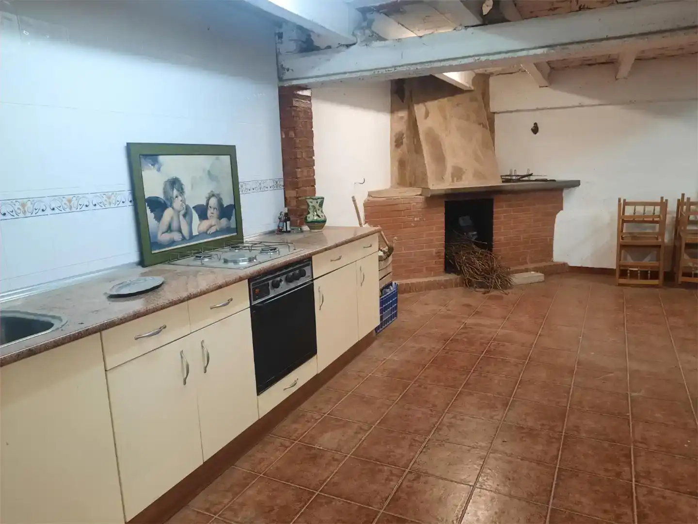 Cuina de Casa adosada en venda en Corella amb Jardí privat, Traster i Forn
