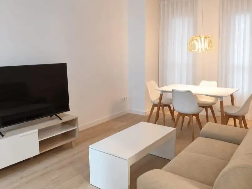 Sala de estar de Piso de alquiler en Elche / Elx con Aire acondicionado, Calefacción y Parquet