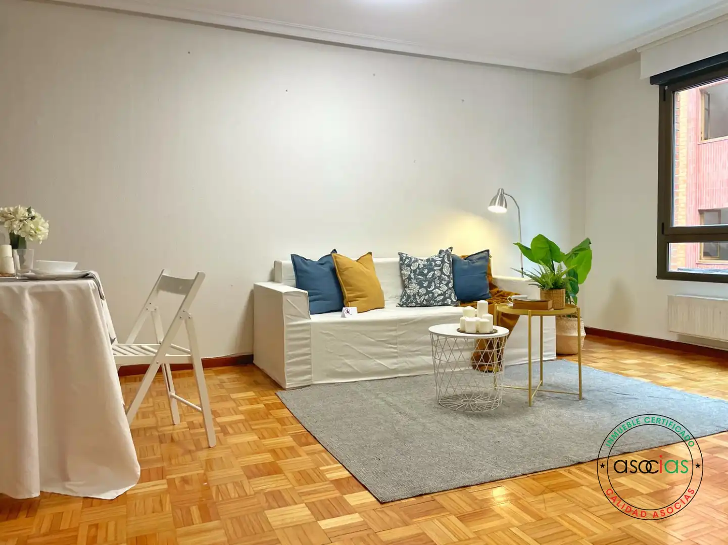 Wohnzimmer von Wohnung zum Verkauf in Gijón  mit Heizung, Parkett und Abstellraum