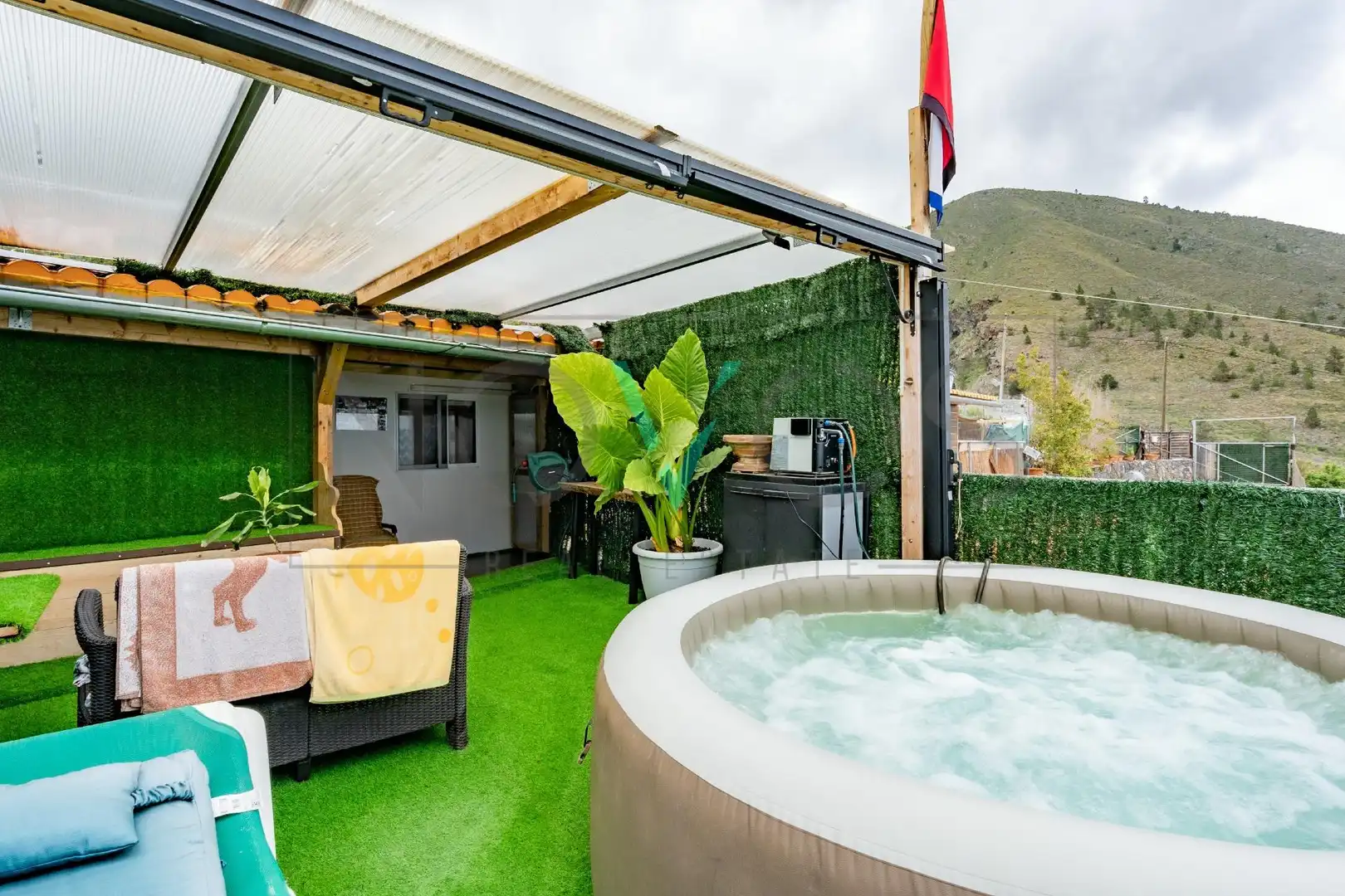 Terrassa de Finca rústica en venda en Guía de Isora amb Aire condicionat, Jardí privat i Terrassa