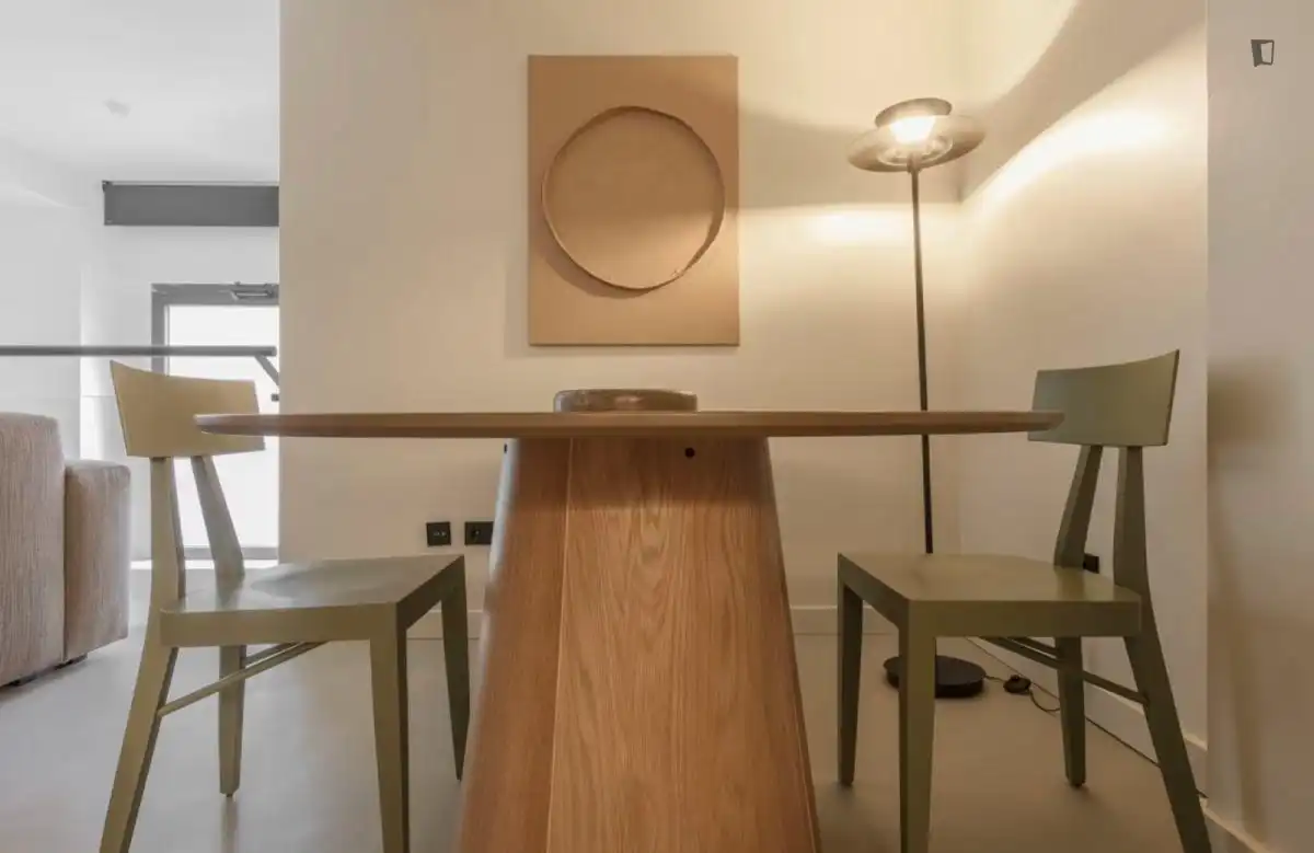 Comedor de Apartamento de alquiler en Barcelona con Aire acondicionado, Amueblado y Horno