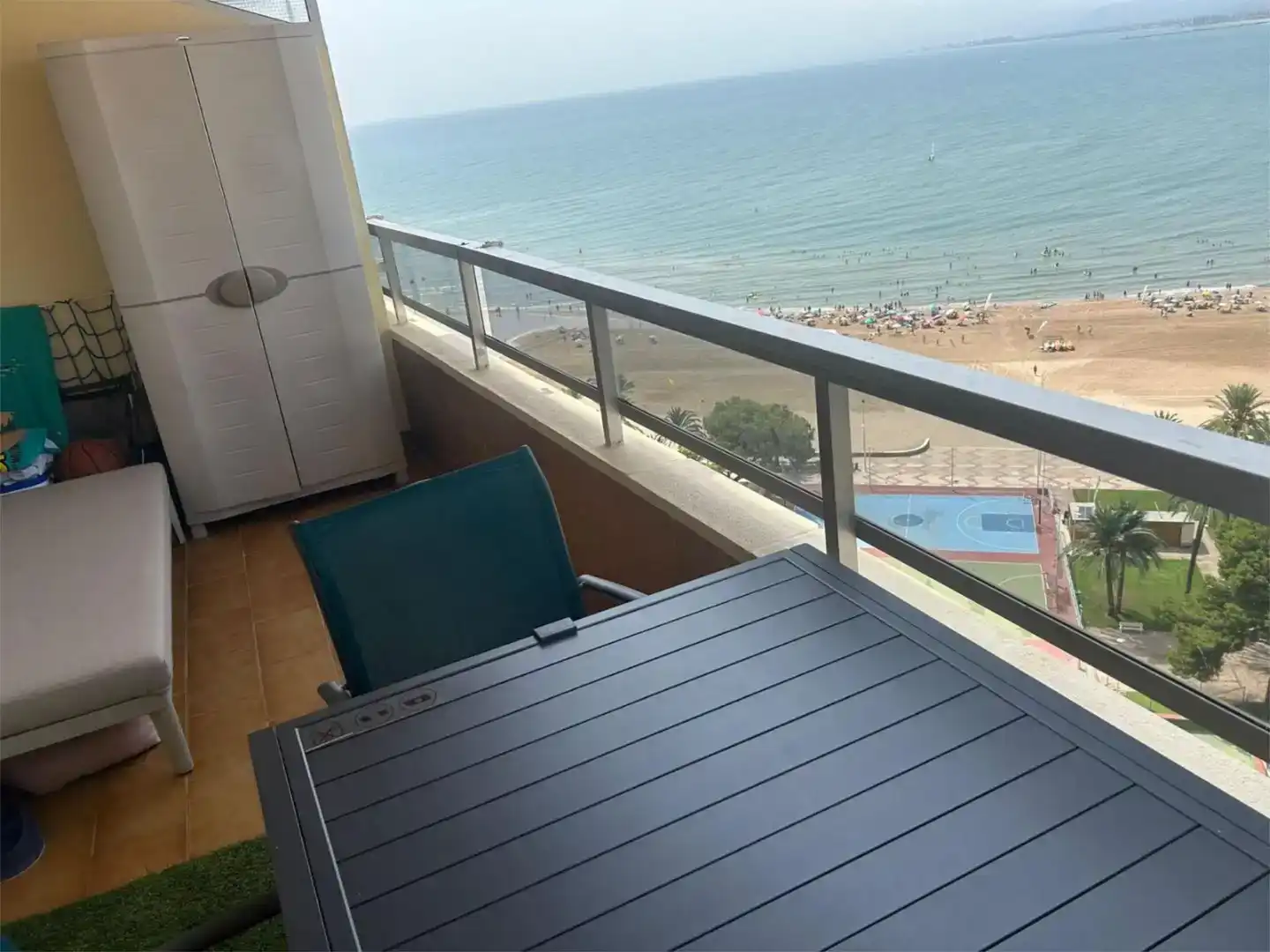 Terrasse von Wohnung zur Miete in Cullera mit Privatgarten, Parkett und Schwimmbad