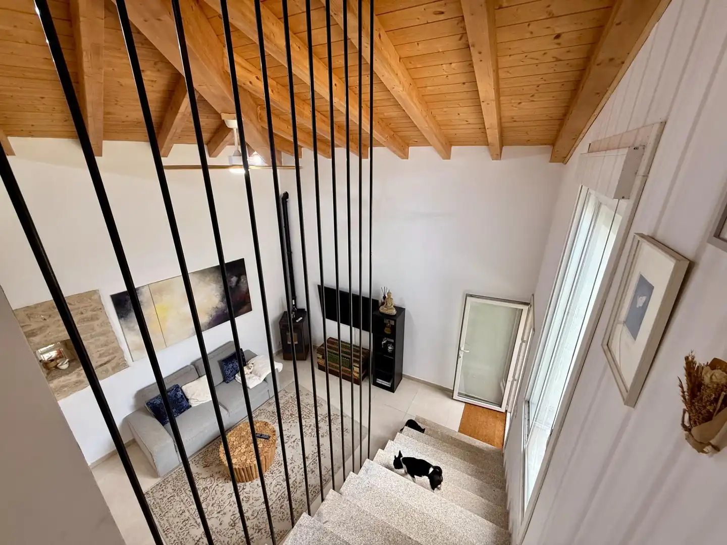 Sala de estar de Casa o chalet en venta en Sober con Jardín privado, Piscina y Amueblado