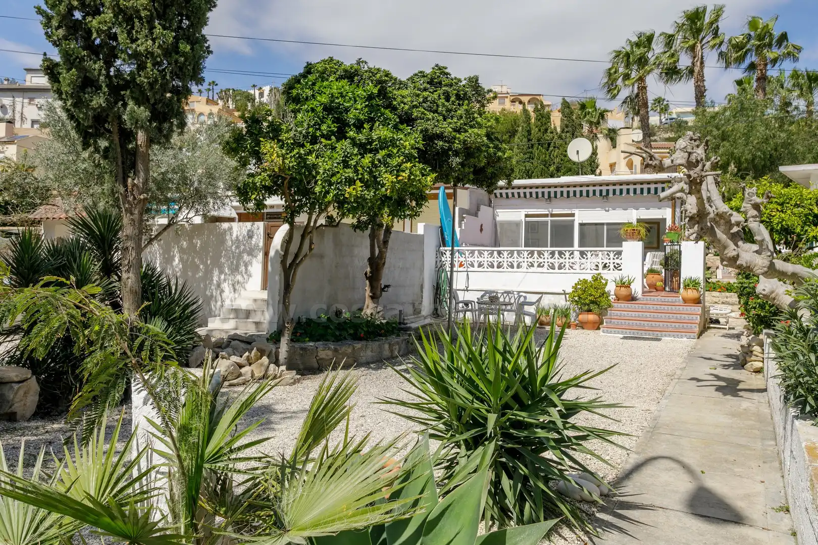 Exterior view of Detached homes for sale in El Campello  with Air Conditioner, Private garden and Terrace