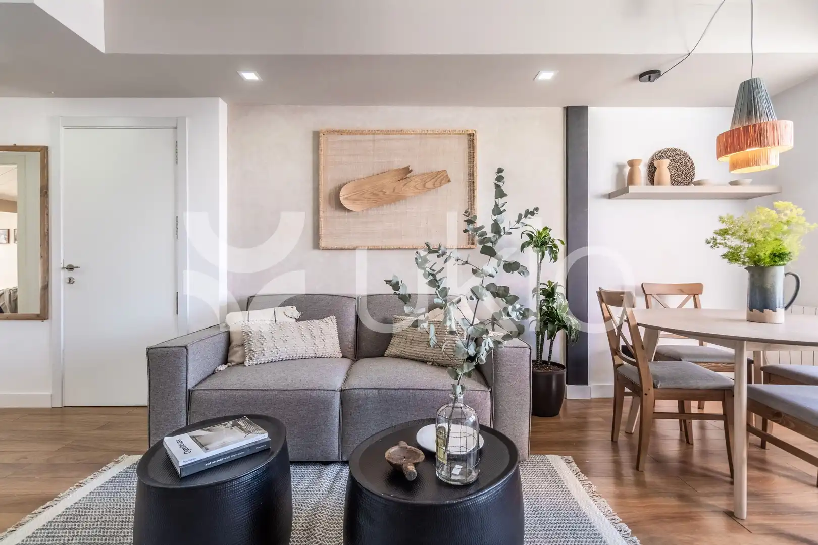 Sala de estar de Apartamento de alquiler en Madrid con Aire acondicionado, Calefacción y Terraza