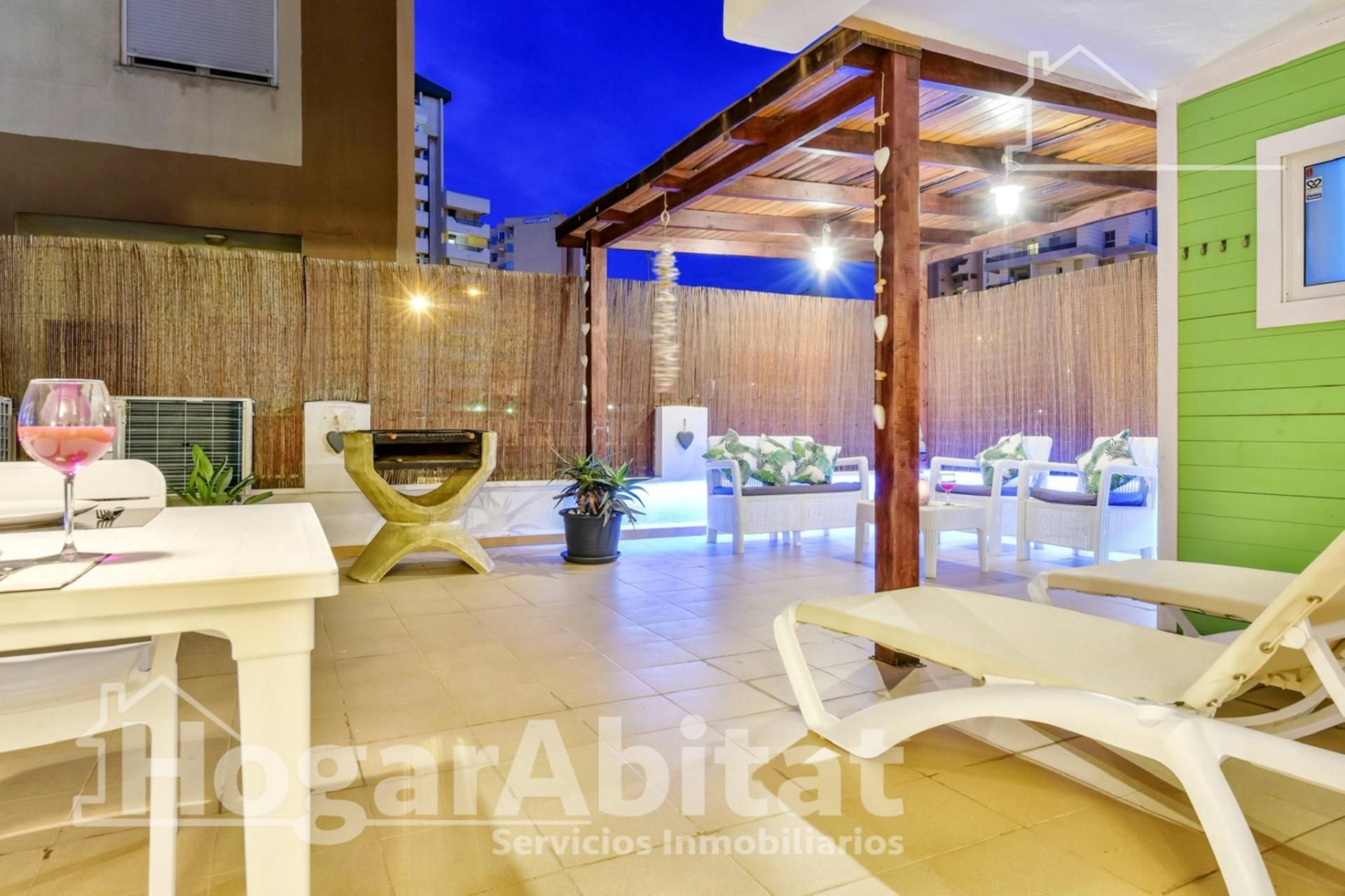 Terrace of Flat for sale in Calpe / Calp  with Air Conditioner, Heating and Private garden