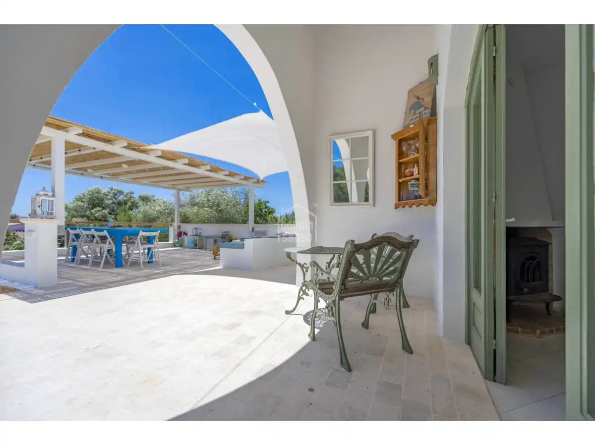 Terraza de Casa o chalet en venta en Sant Lluís con Jardín privado, Terraza y Piscina