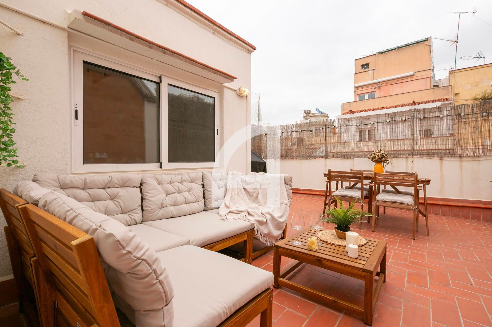 Terrace of Flat to rent in  Barcelona Capital  with Air Conditioner, Heating and Parquet flooring
