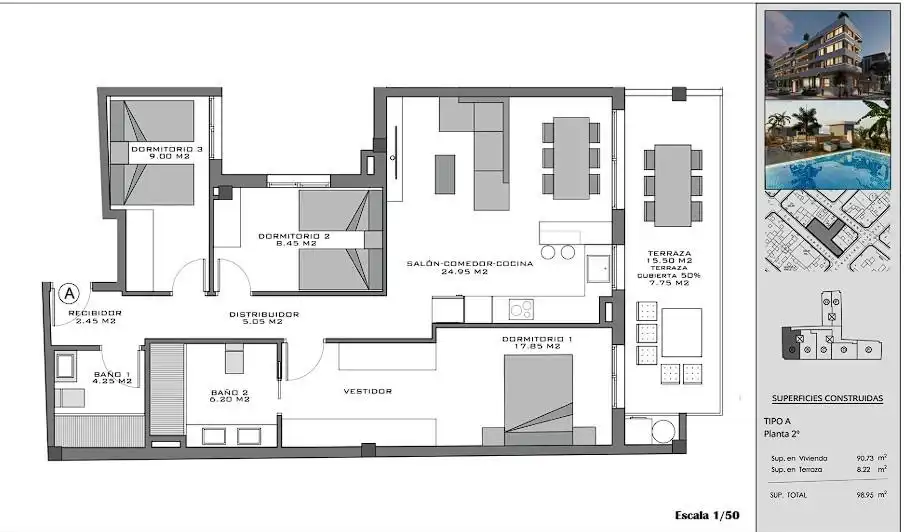 Apartament amb terrassa en venda a Santa Pola ciudad, imagen 22