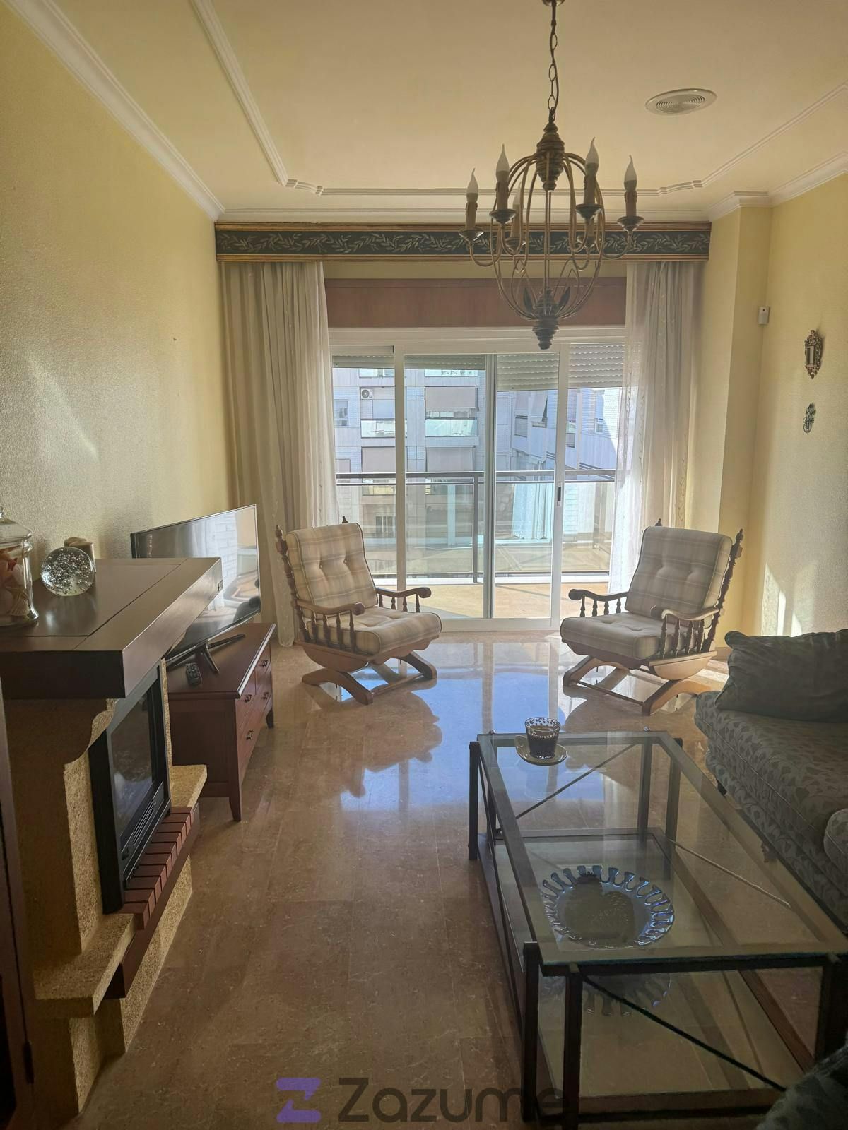 Living room of Apartment to rent in Adra  with Heating, Furnished and Washing machine