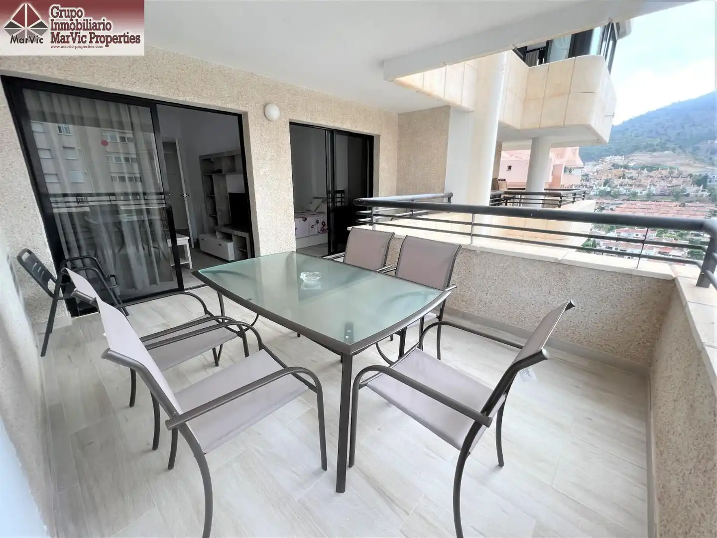 Terrace of Flat for rent in Benidorm  with Air Conditioner, Terrace and Furnished