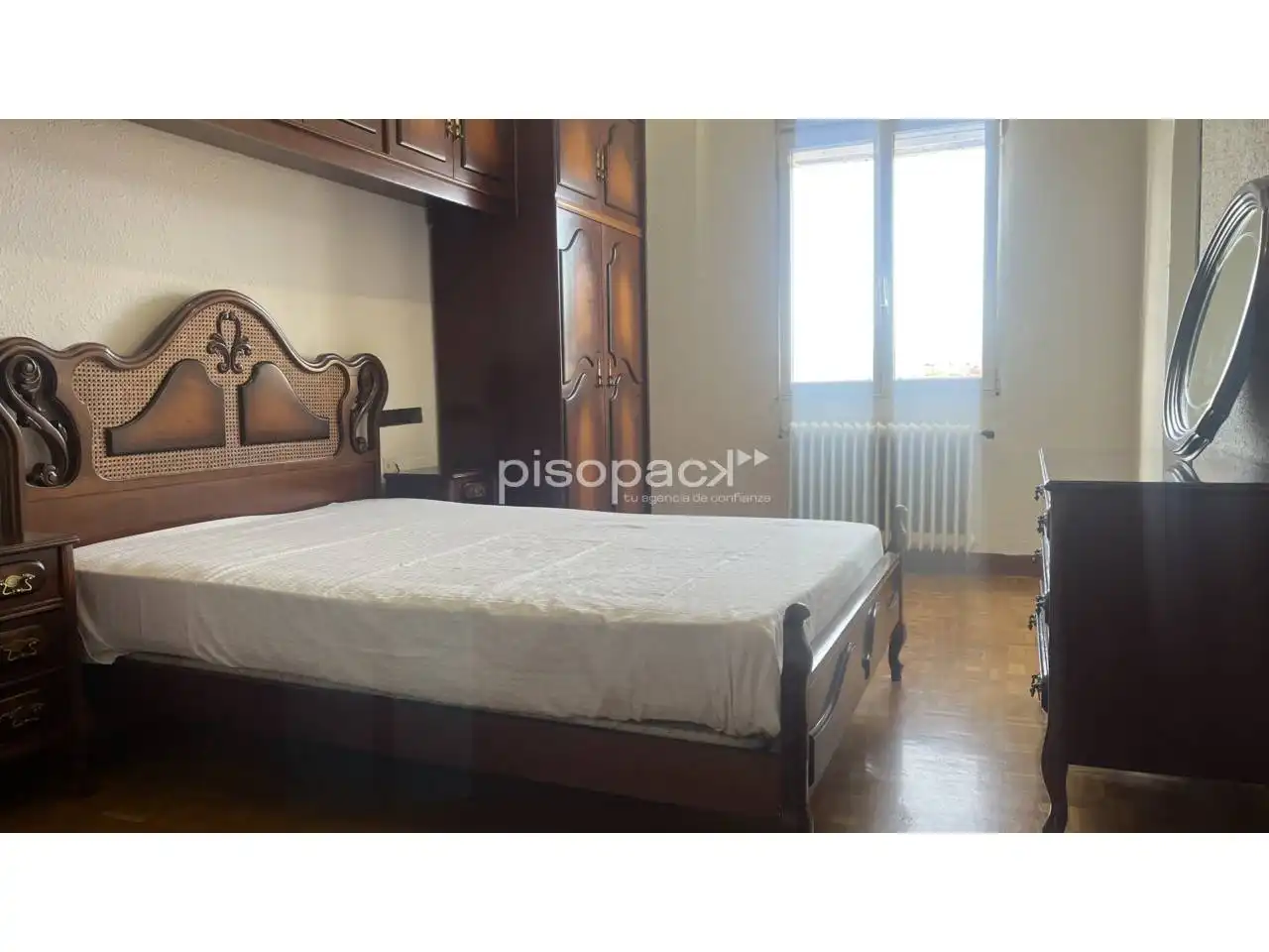 Bedroom of Flat for sale in  Pamplona / Iruña  with Heating, Parquet flooring and Alarm
