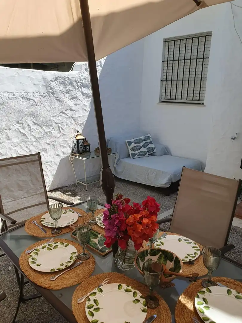 Terraza de Casa adosada de alquiler en El Puerto de Santa María con Jardín privado y Amueblado