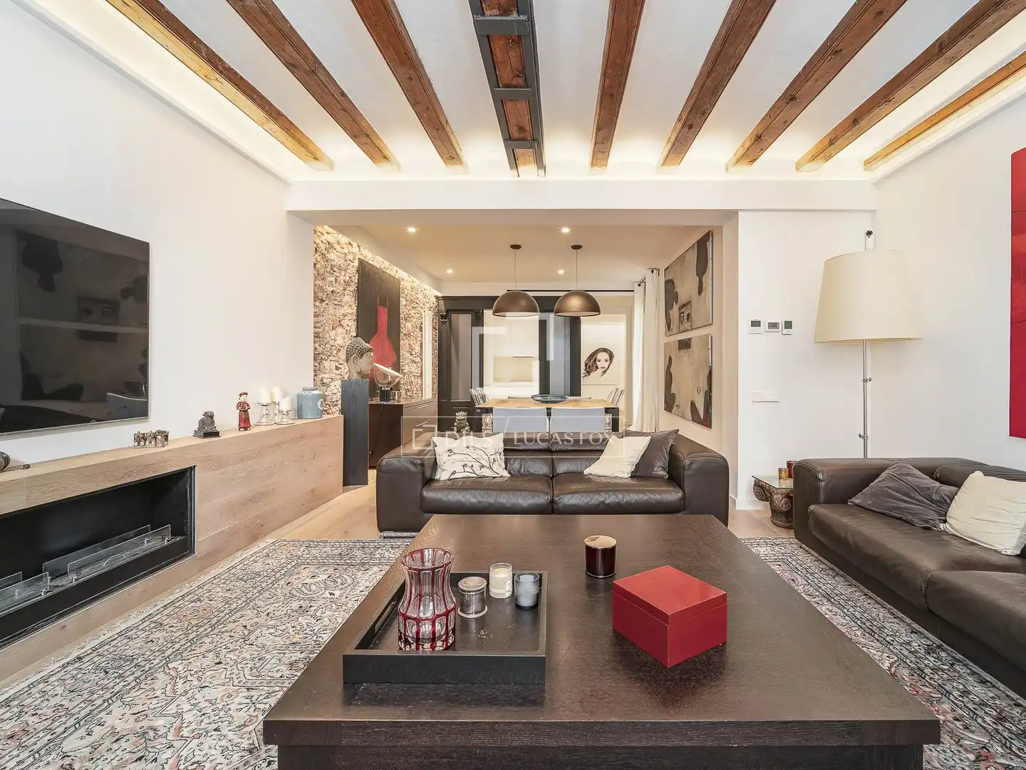 Sala de estar de Piso en venta en Barcelona con Aire acondicionado, Calefacción y Parquet