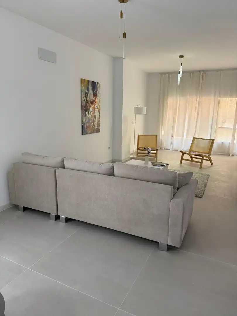 Sala d'estar de Pis en venda en Murcia amb Aire condicionat, Moblat i Balcó
