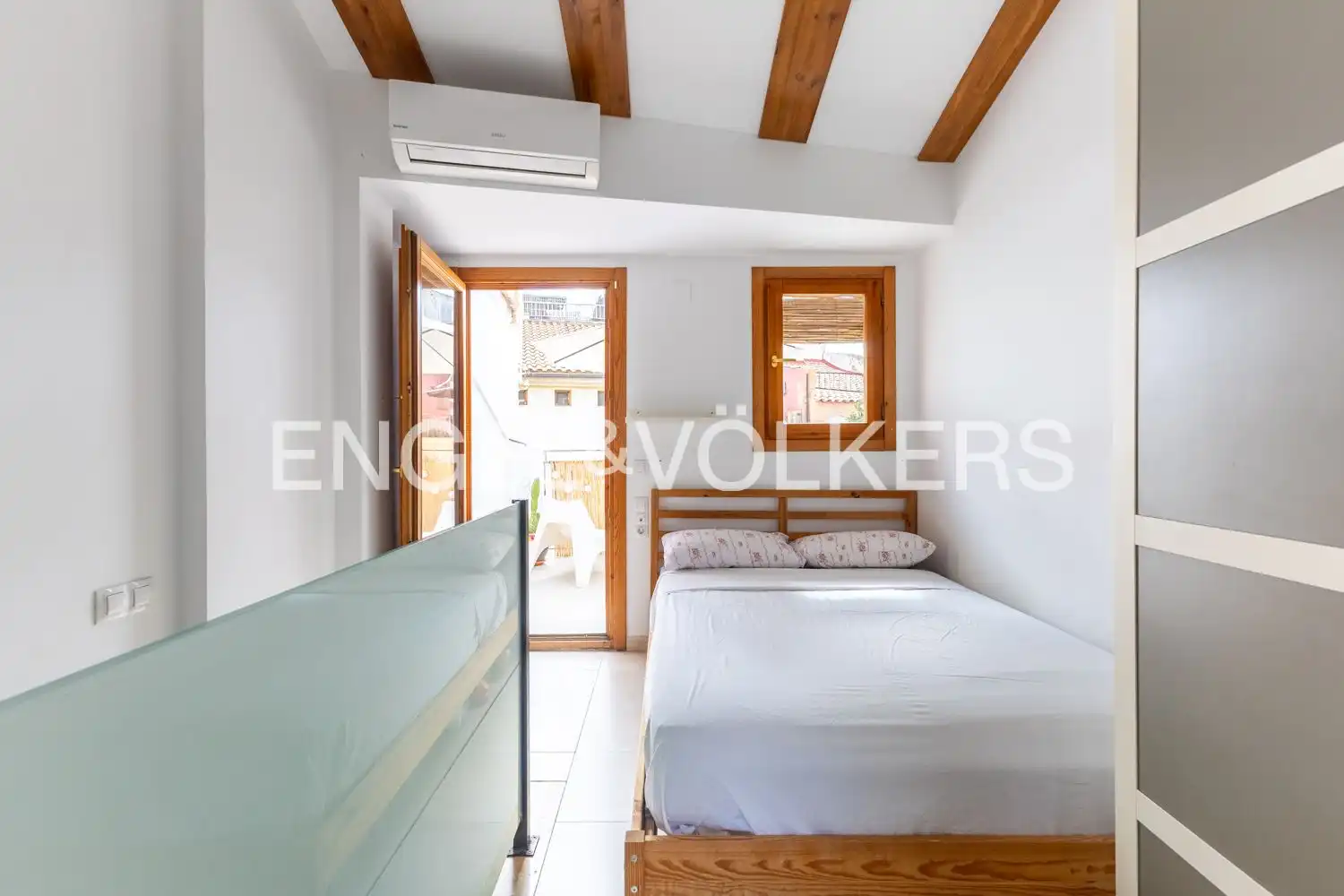 Balcony of Flat for rent in Valencia  with Air Conditioner, Heating and Terrace