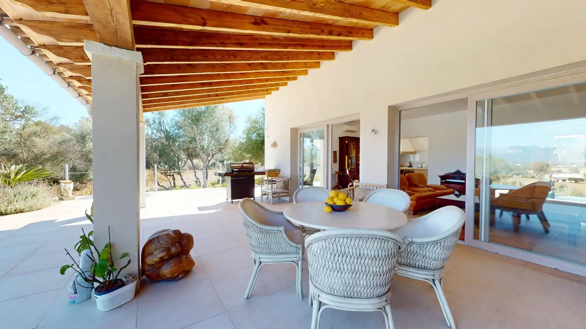 Terrassa de Finca rústica en venda en Sencelles amb Aire condicionat, Calefacció i Jardí privat