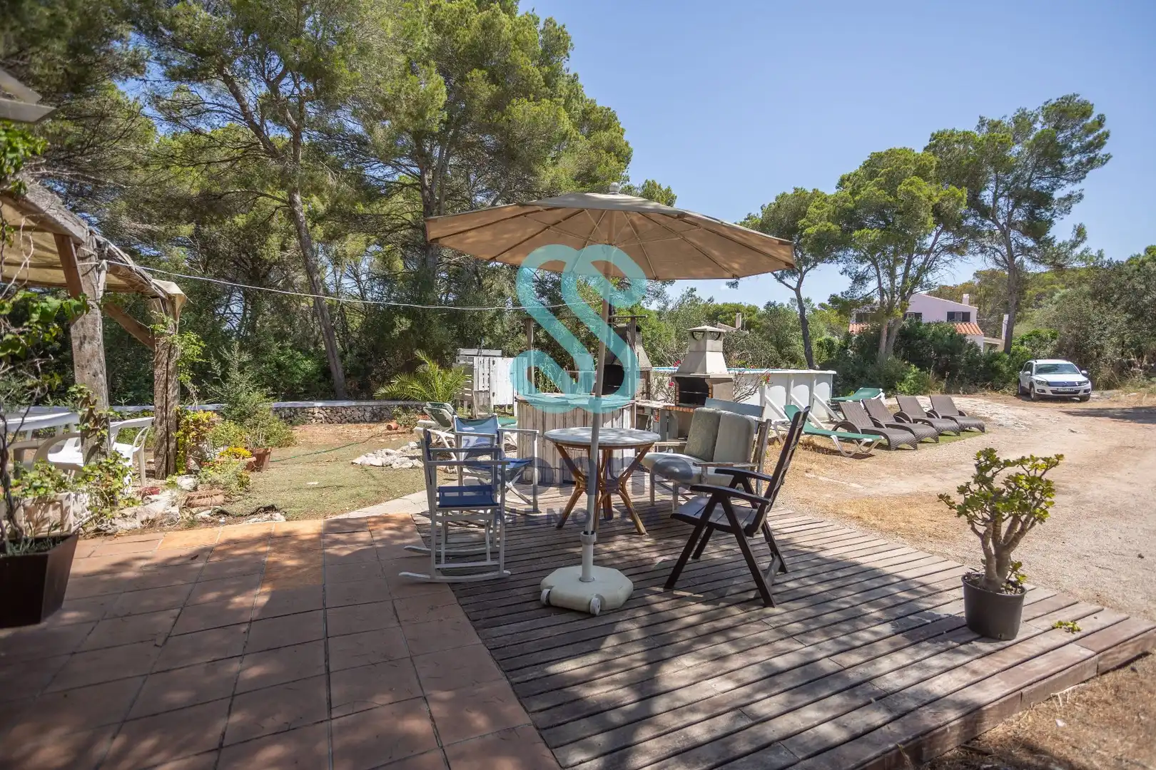 Terrassa de Casa o xalet en venda en Ferreries amb Jardí privat, Terrassa i Piscina
