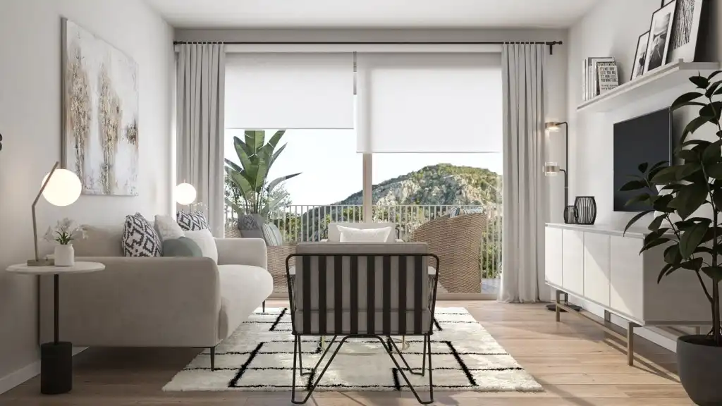 Living room of Attic for sale in Pollença  with Air Conditioner, Heating and Parquet flooring