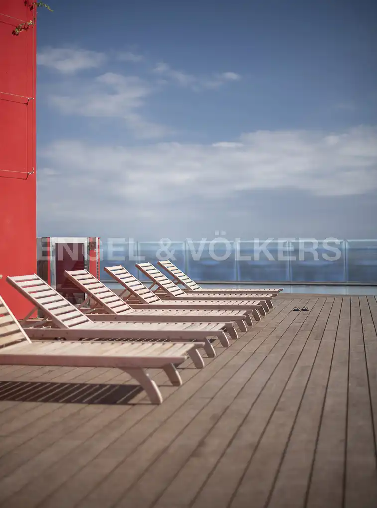 Terraza de Piso de alquiler en Barcelona con Aire acondicionado, Calefacción y Piscina
