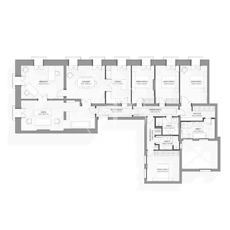 Wohnung zur Miete in Madrid mit Klimaanlage, Heizung und Möbliert