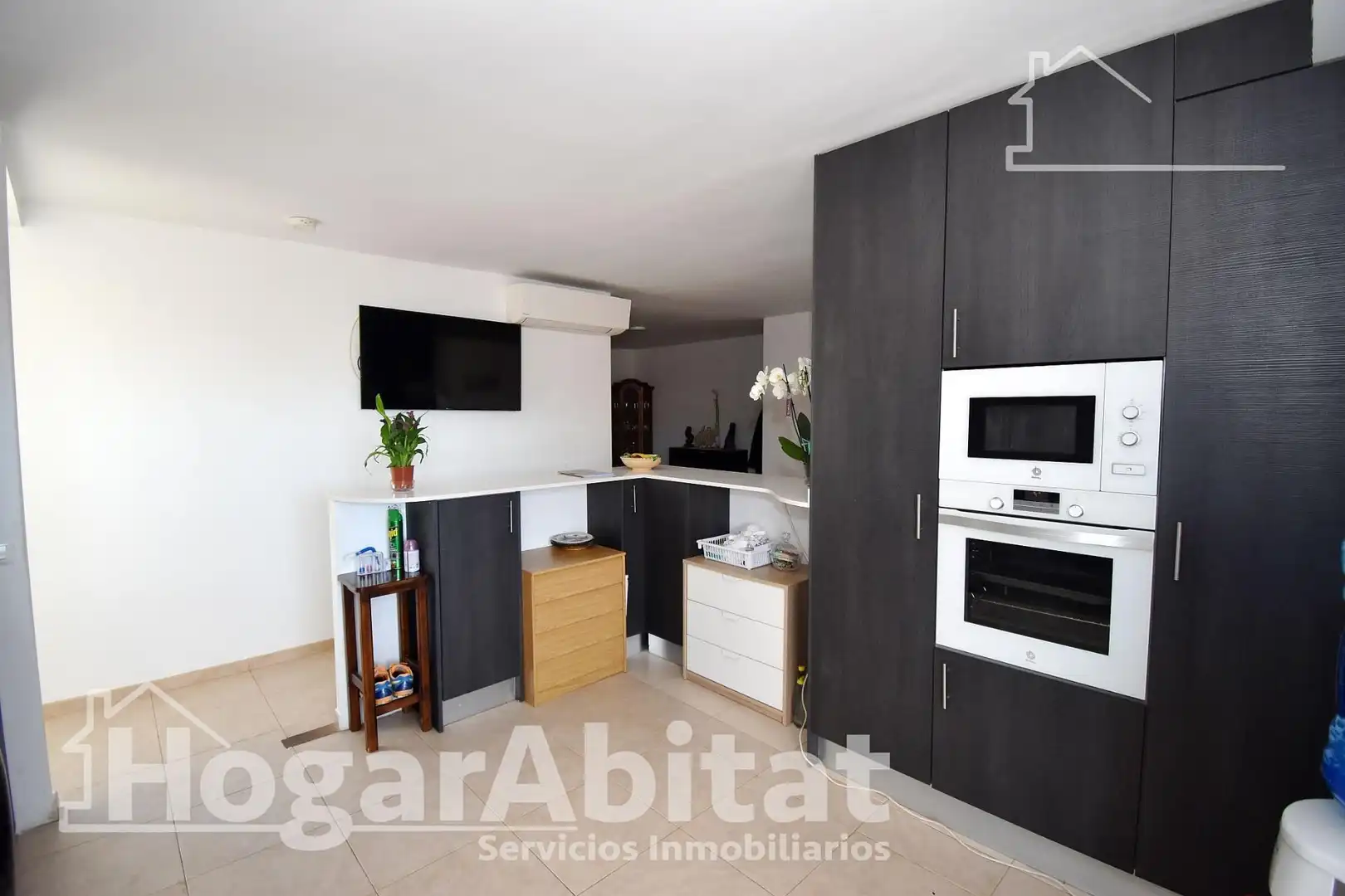 Küche von Dachboden zum Verkauf in Burriana / Borriana mit Klimaanlage, Heizung und Terrasse