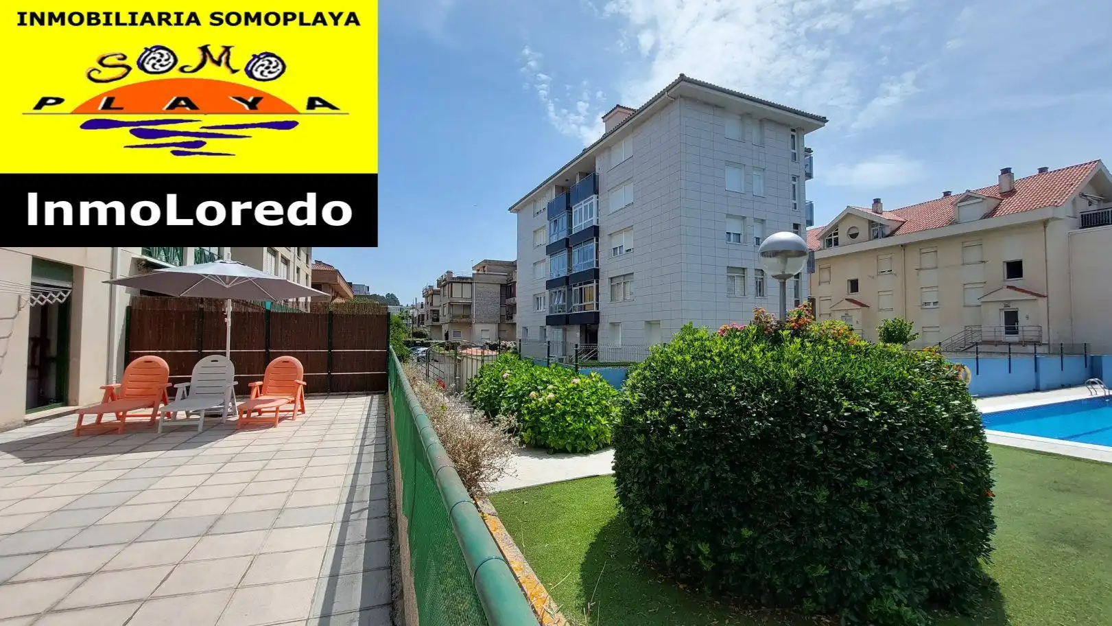 Außenansicht von Wohnung zur Miete in Ribamontán al Mar mit Terrasse, Möbliert und Gemeinschaftspool