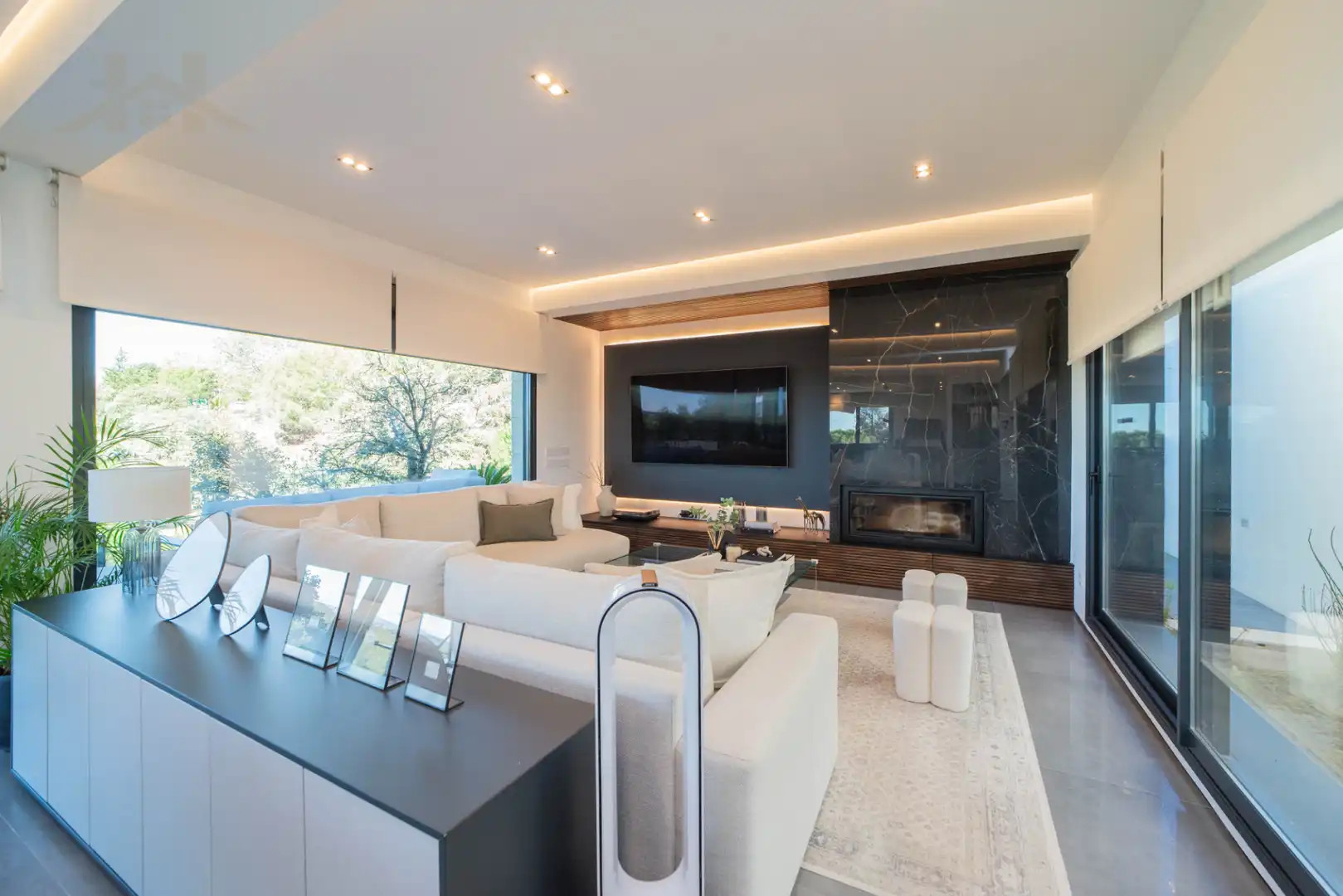 Sala d'estar de Casa o xalet en venda en Hoyo de Manzanares, Madrid