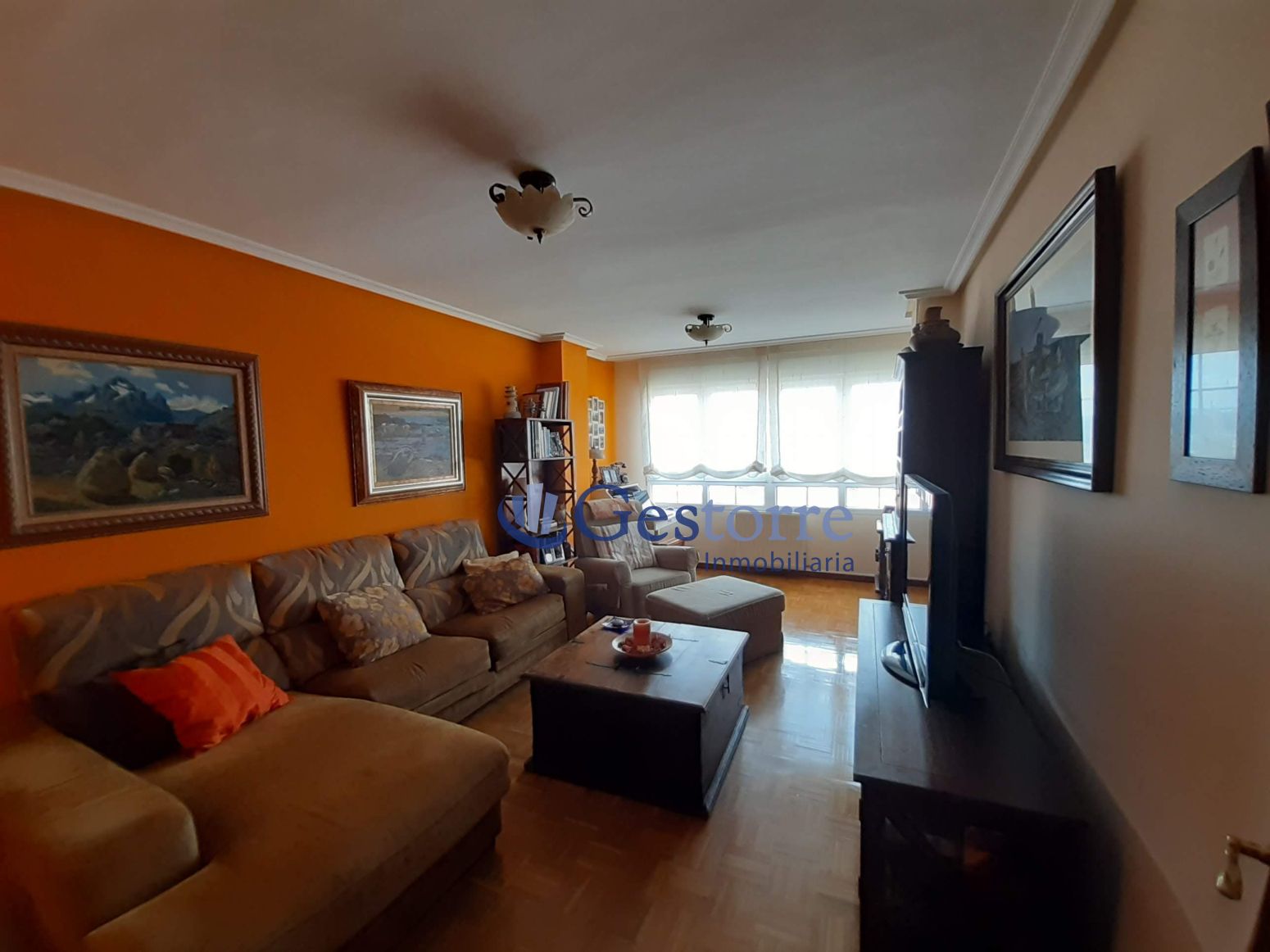 Living room of Flat for sale in Avilés  with Heating, Terrace and Storage room