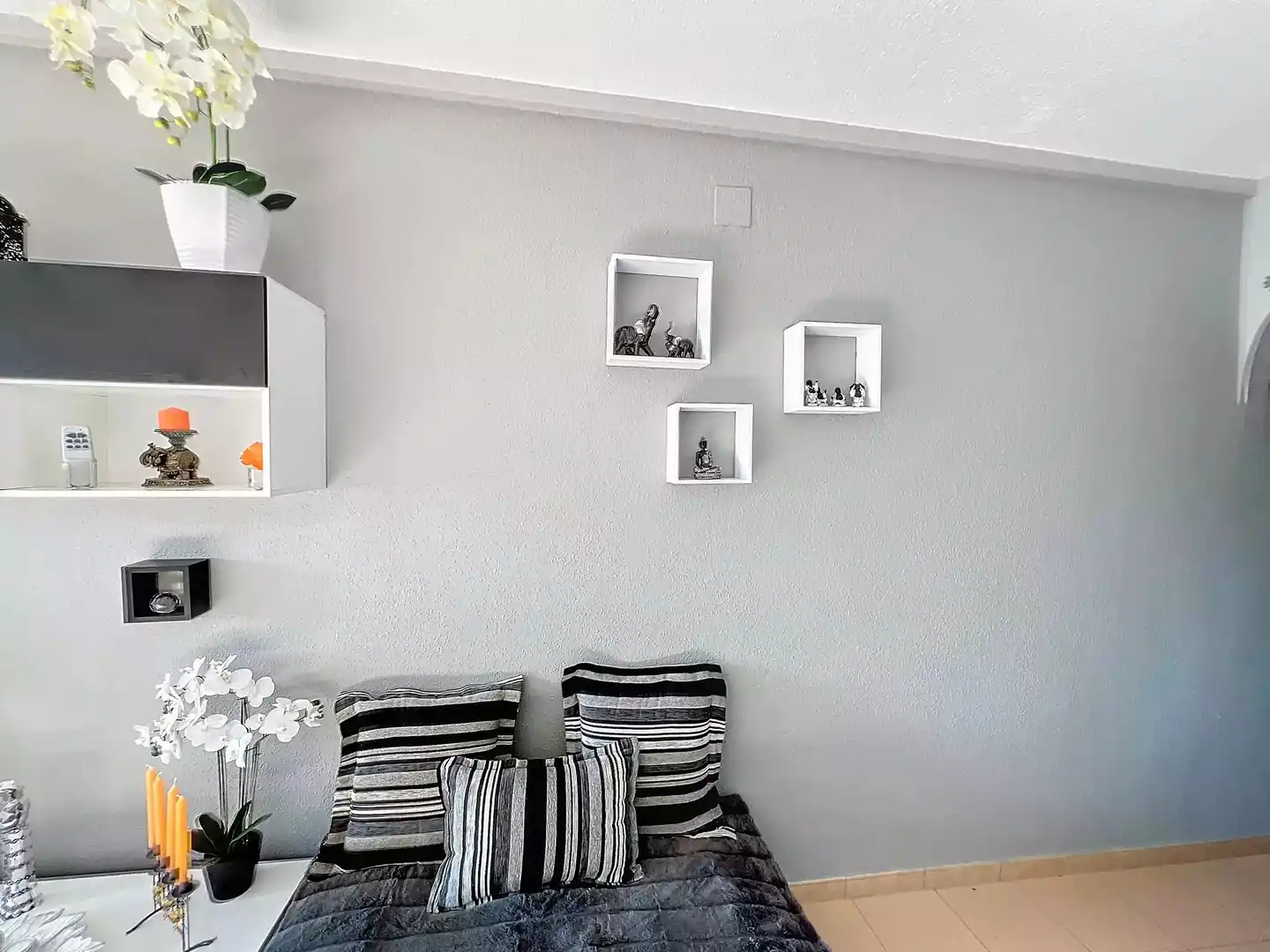 Wohnzimmer von Wohnungen zum Verkauf in Empuriabrava mit Klimaanlage, Terrasse und Möbliert