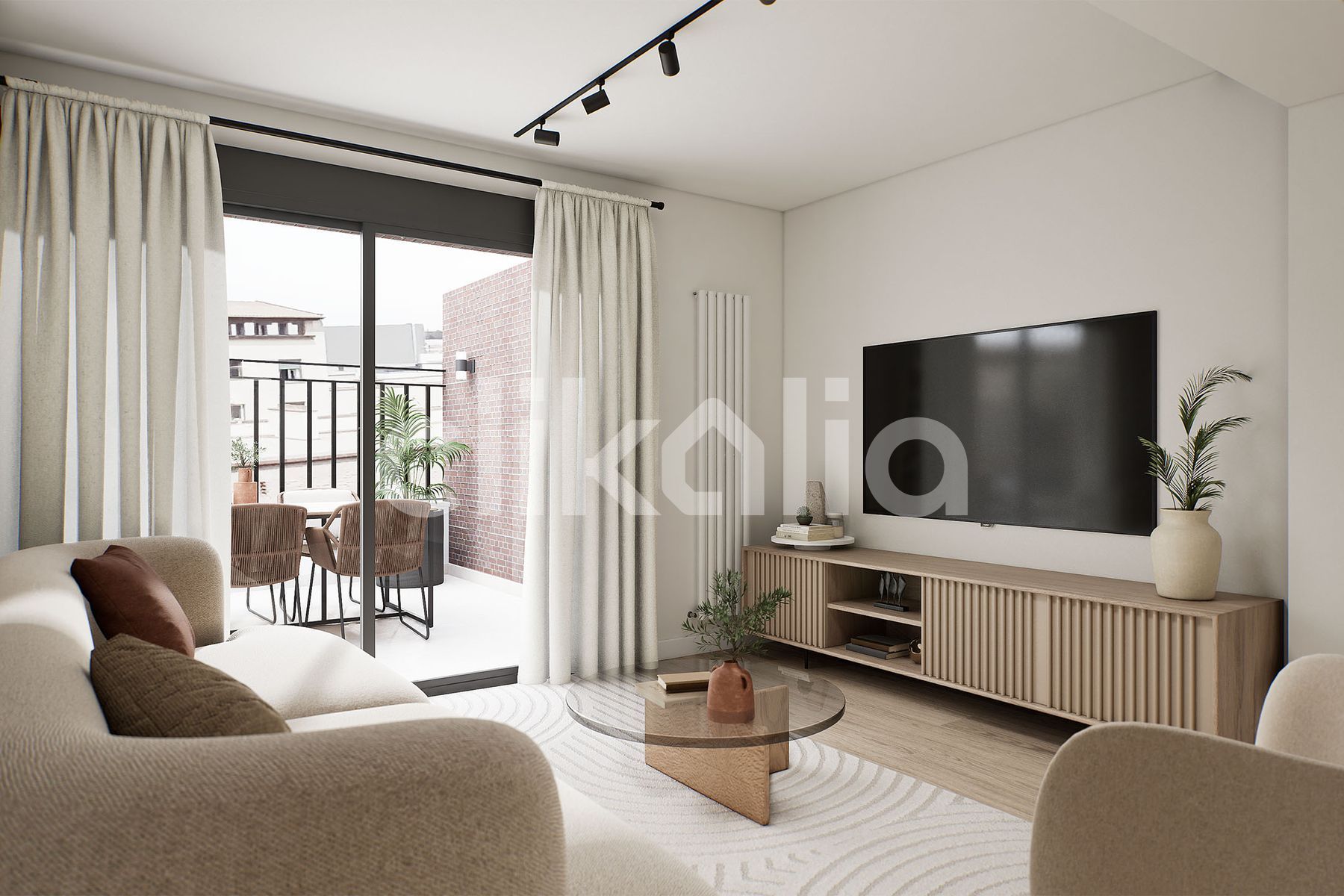 Living room of Attic for sale in  Madrid Capital  with Air Conditioner, Heating and Terrace