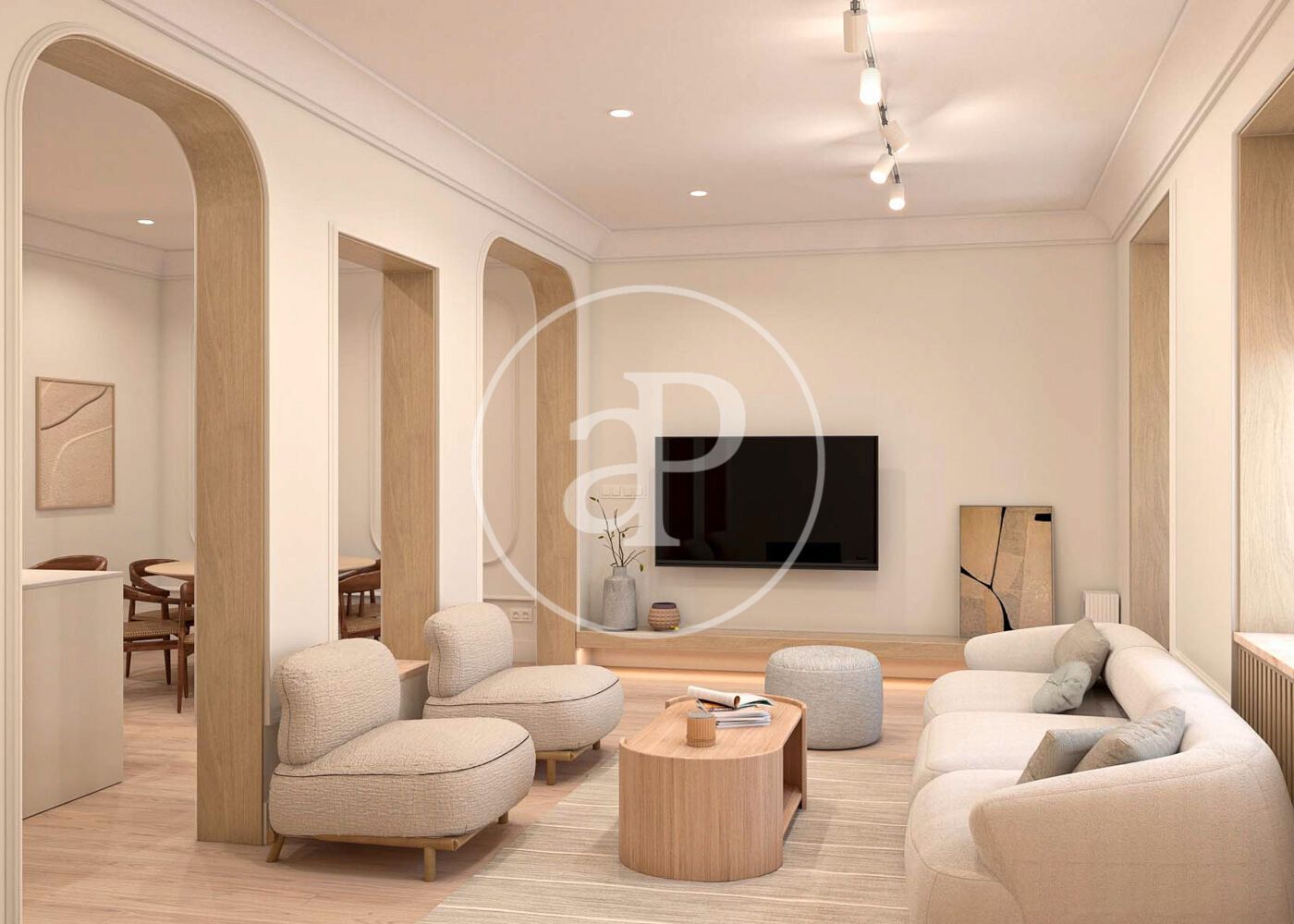 Sala d'estar de Pis en venda en  Madrid Capital amb Aire condicionat, Calefacció i Balcó