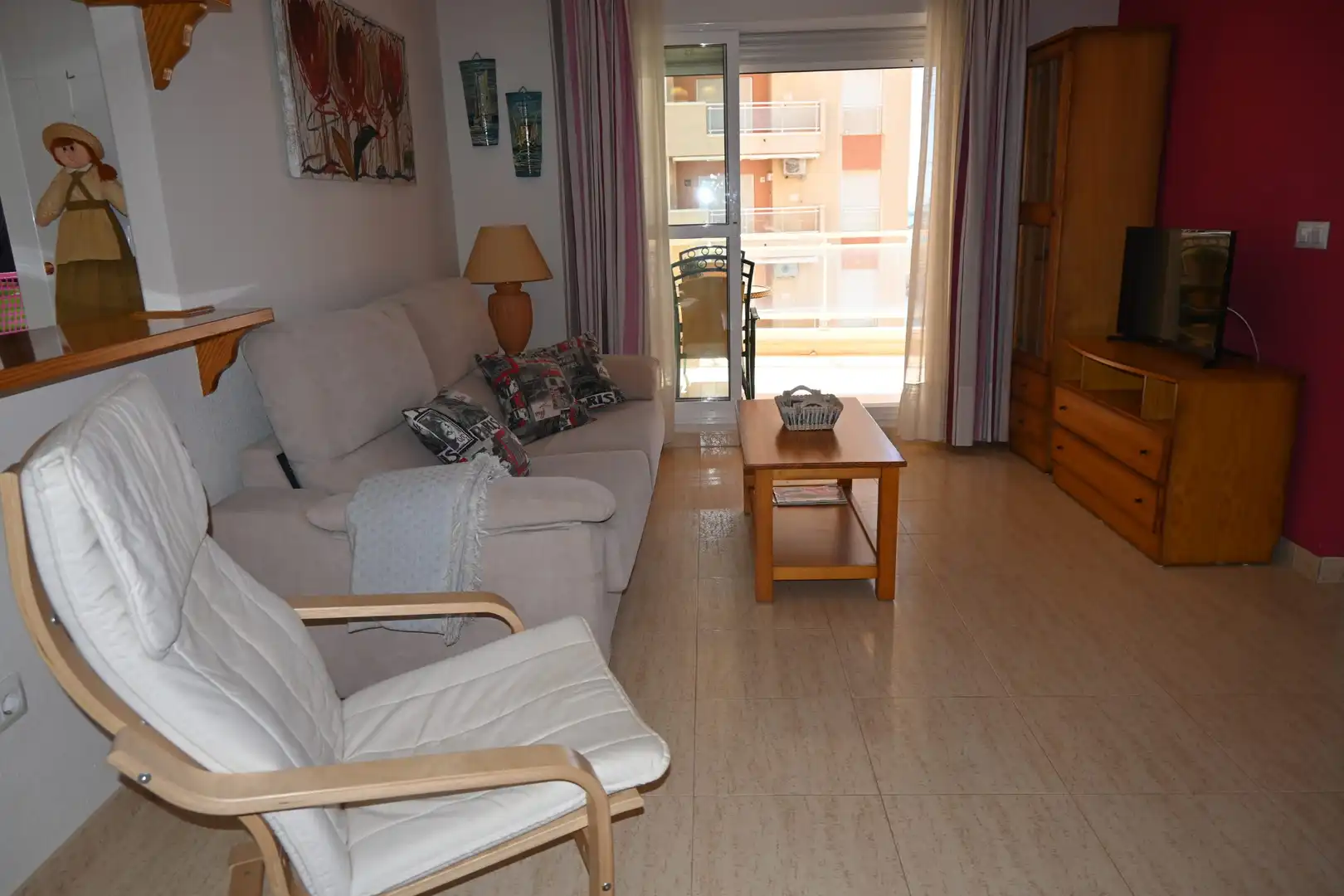 Sala de estar de Apartamento en venta en La Manga del Mar Menor con Terraza, Amueblado y Horno