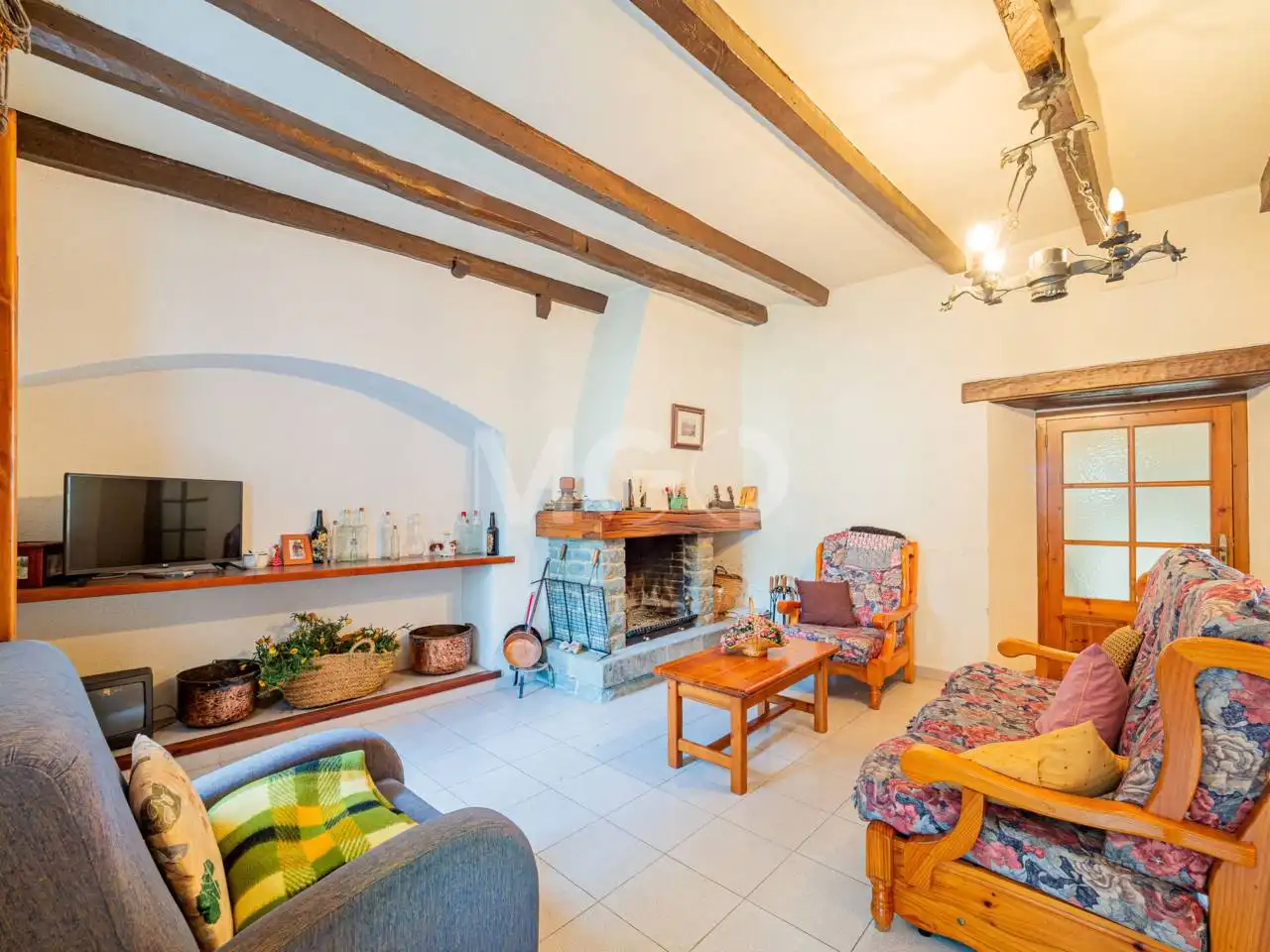 Sala de estar de Casa o chalet en venta en Rupit i Pruit con Calefacción y Terraza