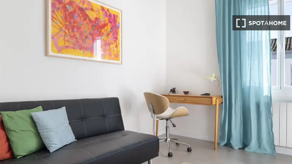 Sala d'estar de Apartament per a compartir en Sevilla amb Aire condicionat, Terrassa i Moblat