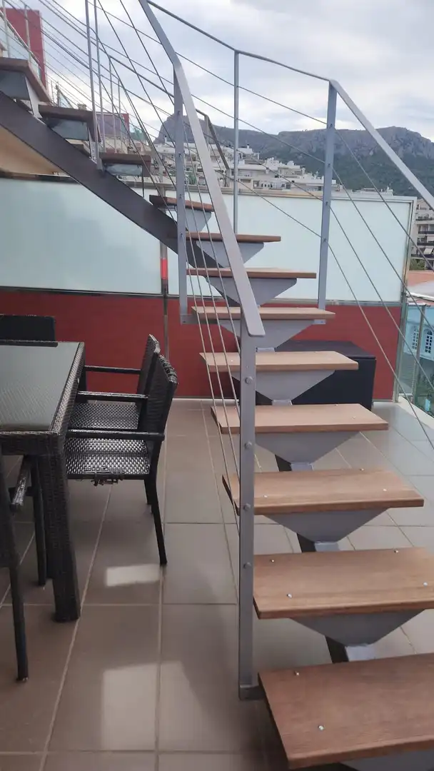 Terrasse von Dachboden zum Verkauf in Calpe / Calp mit Klimaanlage, Heizung und Terrasse