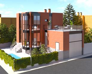 Vista exterior de Casa adosada en venda en  Madrid Capital amb Calefacció, Jardí privat i Traster