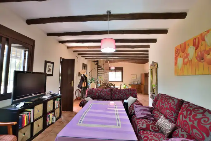 Sala de estar de Finca rústica en venta en Arriate con Jardín privado, Terraza y Piscina