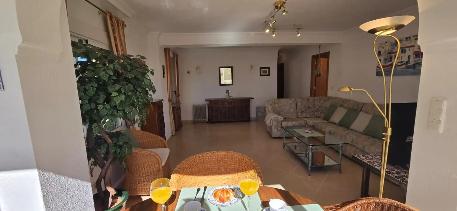 Wohnzimmer von Wohnung zur Miete in Algarrobo mit Klimaanlage, Heizung und Terrasse