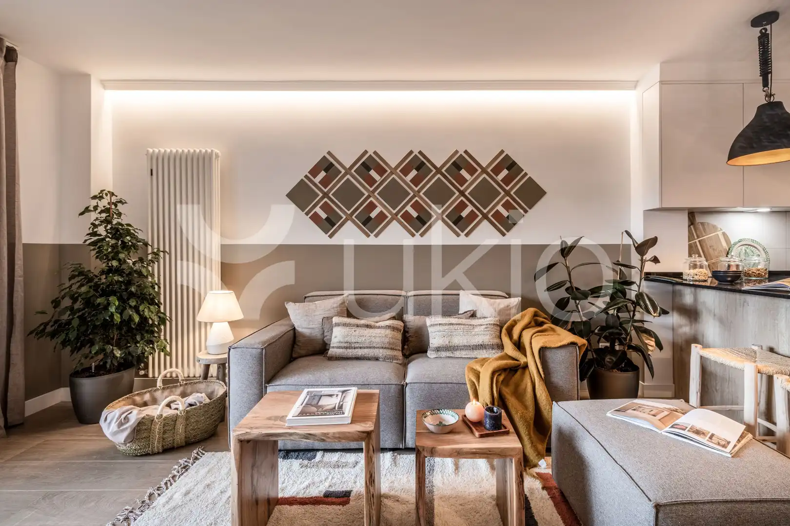 Living room of Apartments for rent in Madrid  with Air Conditioner, Furnished and Washing machine