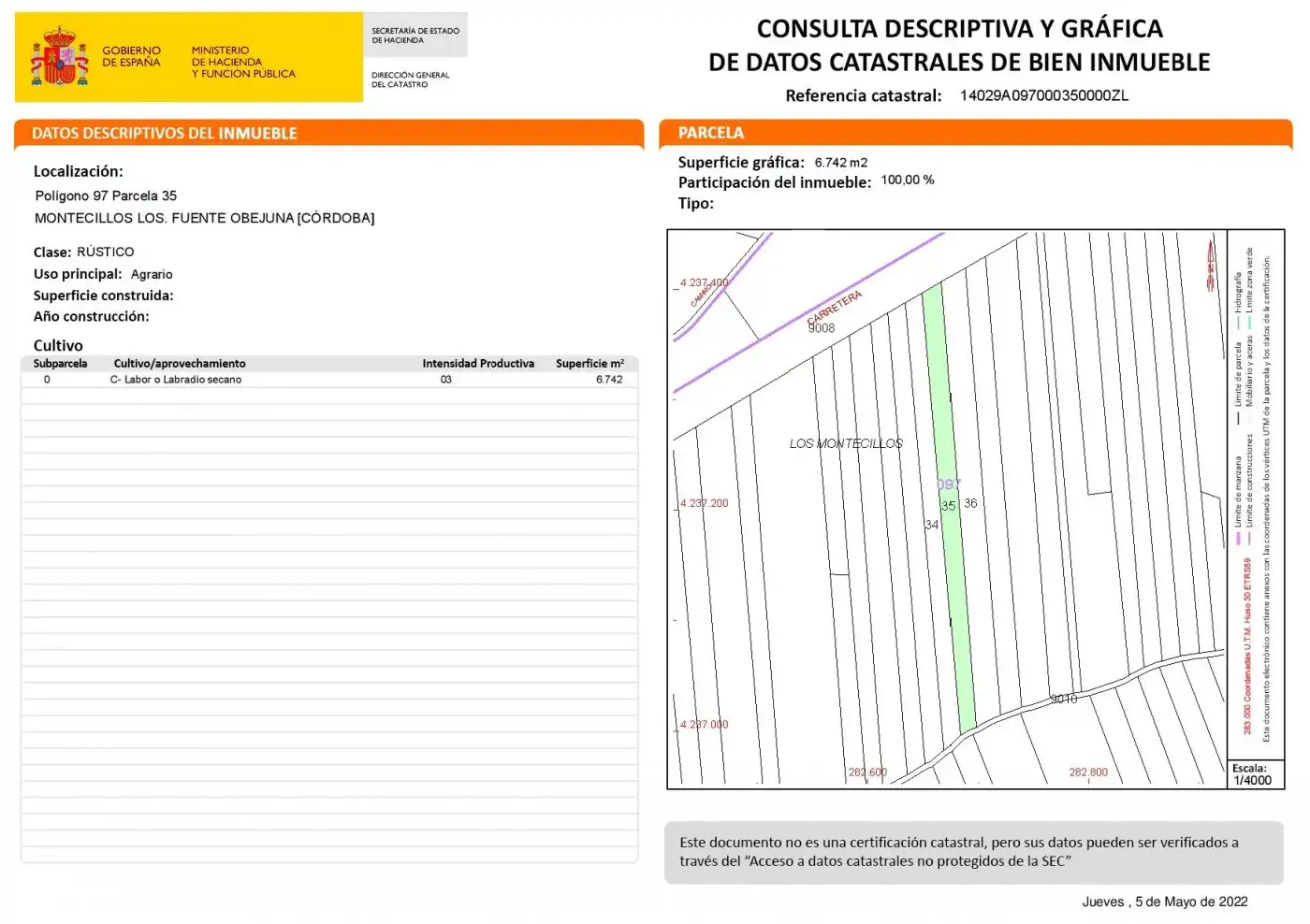 Terreny residencial en venda a Fuente Obejuna, imagen 11