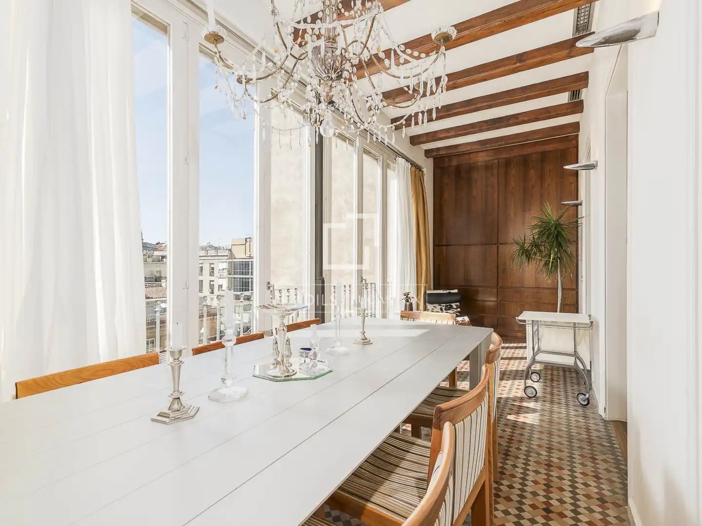 Esszimmer von Wohnung zum Verkauf in Barcelona mit Klimaanlage, Heizung und Terrasse